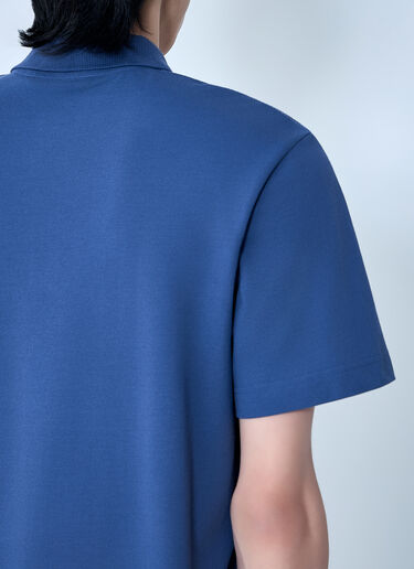 Piqué Polo Shirt Moncler Piqué Polo Shirt Blue mon0164028