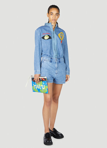 Marni x No Vacancy Chambray Playsuit Blue mvy0253013