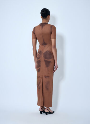 Short Sleeve Maxi Dress Acne Studios Short Sleeve Maxi Dress Brown acn0264064