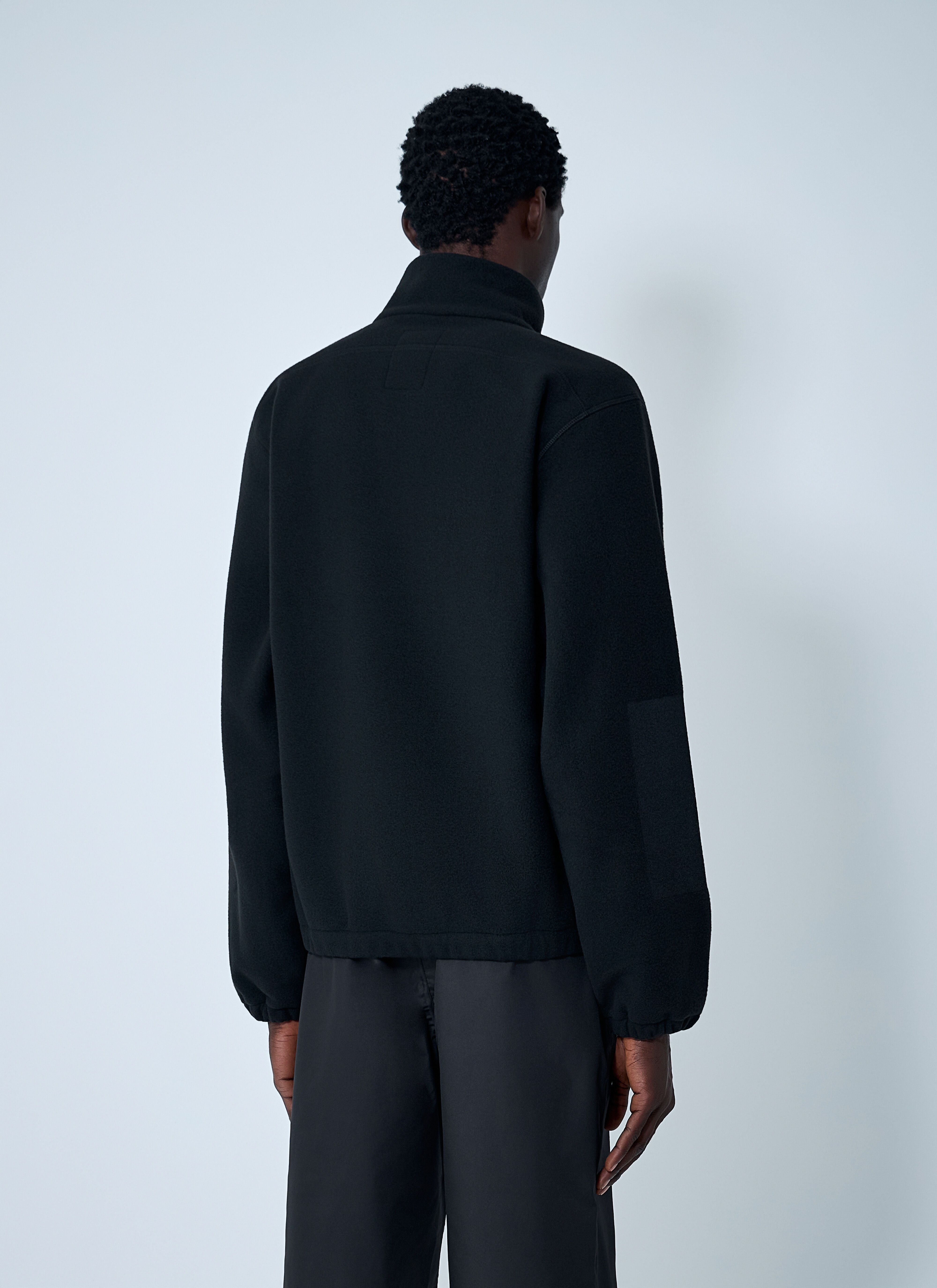 GR10K Men's' Half-Zip Fleece Sweatshirt in Black | LN-CC®