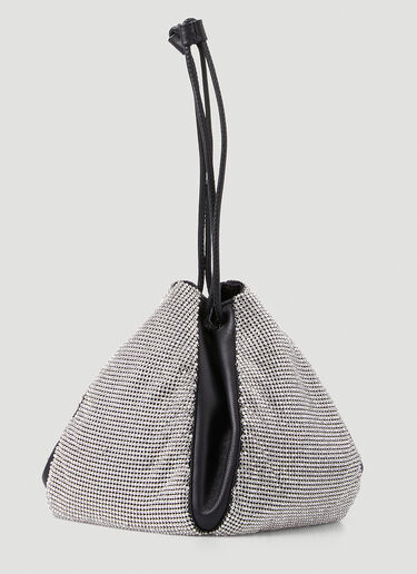 KARA Crystal Mesh Pouch Handbag Silver kar0247015
