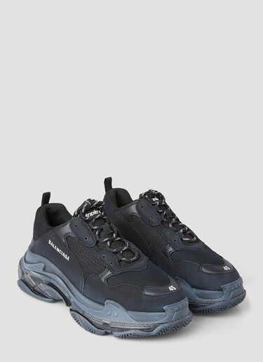 Balenciaga Triple S Clear Sole Sneakers Black bal0147017