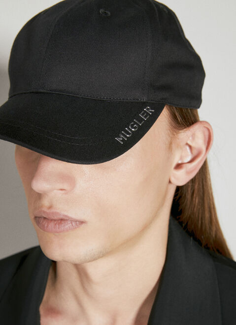 Mugler ロゴアップリケ ベースボールキャップ ブラック mug0154001