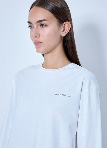 LN-CC® - Cecilie Bahnsen: Lily T-Shirt - White Cecilie Bahnsen Lily T-Shirt White cec0266001