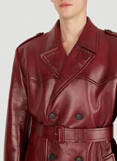 Prada 더블 브레스티드 트렌치 코트 레드 pra0150010