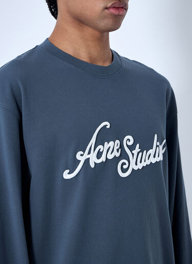 Acne Studios Logo Motif T-Shirt Grey acn0160009