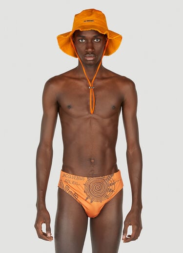 Jacquemus Le Slip De Bain Swim Briefs Orange jac0151021