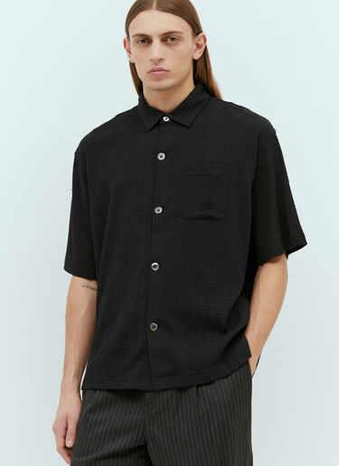 Stüssy Wrinky 条格衬衫 黑色 sts0152050