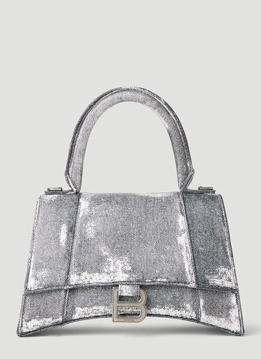 Balenciaga Hourglass Distressed Handbag Grey bal0252014