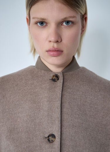 Max Mara Cashmere Logo Motif Poncho Beige max0261028