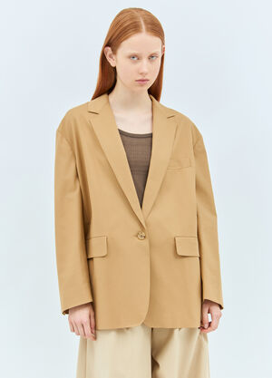Max Mara Oversized Canvas Blazer Beige max0257004