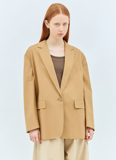 Max Mara Oversized Canvas Blazer Beige max0257004