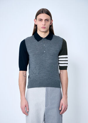 Dime Jersey Four-Bar Polo Shirt White dmt0157003