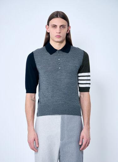 Thom Browne ジャージー 4本線ポロシャツ  グレー thb0157002