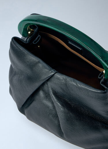 Dries Van Noten Structured Leather Handbag Black dvn0265018