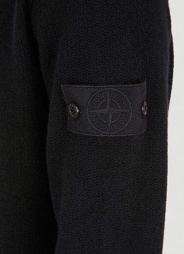 Stone Island Compass Patch Cord Sweater Black sto0150067
