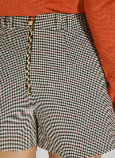 Balmain Prince Of Wales Pleated Shorts Grey bln0253009