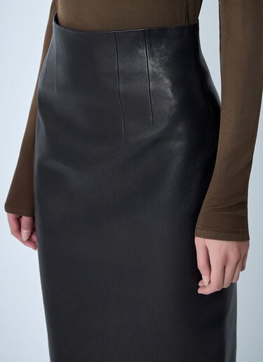 Loxley Leather Skirt Khaite Loxley Leather Skirt Black kha0261009