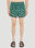 Marine Serre Oriental Towel Shorts Green mrs0152001