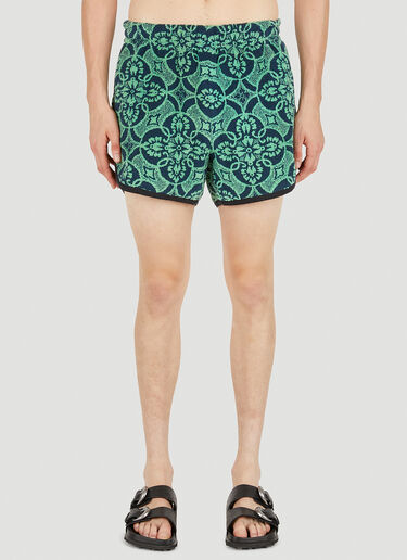 Oriental Towel Shorts Marine Serre Oriental Towel Shorts Green mrs0152003