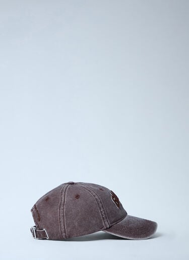GANNI Logo Motif Baseball Cap Brown gan0263060