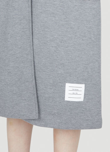 Thom Browne Cotton-Jersey Pea Coat Grey thb0253012