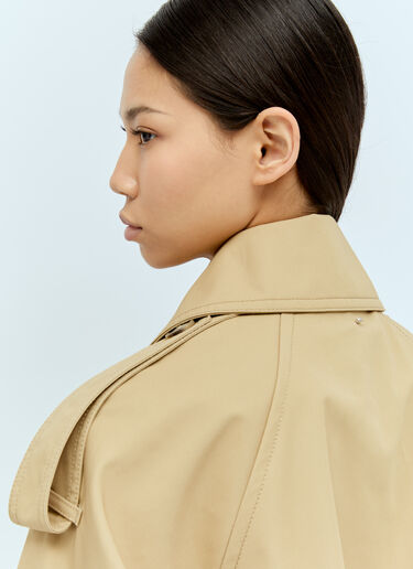 Sportmax 면 개버딘 트렌치 코트 베이지 spx0255010