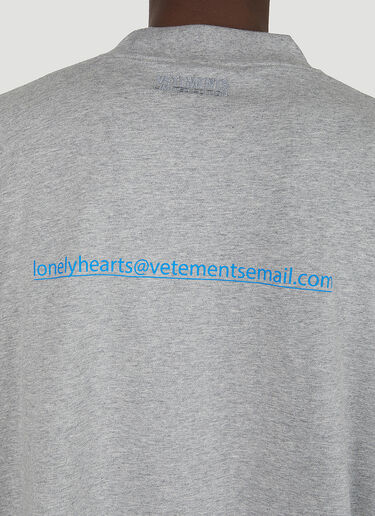 VETEMENTS Single Ready To Mingle T-Shirt Grey vet0147015