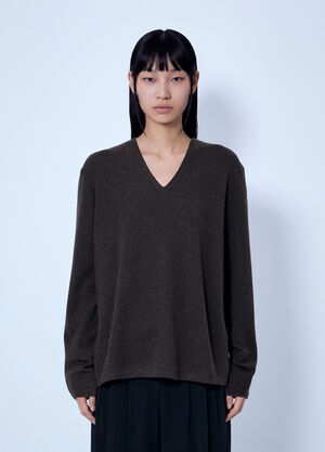 The Row Purin Cashmere Top Brown row0266015