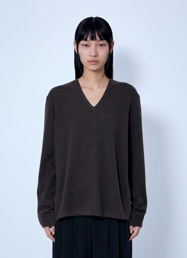 LN-CC® - The Row: Purin Cashmere Top - Brown The Row Purin Cashmere Top Brown row0266015