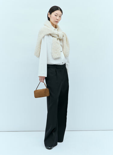 The Row 90's Suede Shoulder Bag Brown row0255019