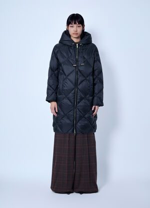 Max Mara The Cube Diamond-Quilted Coat Navy max0266162