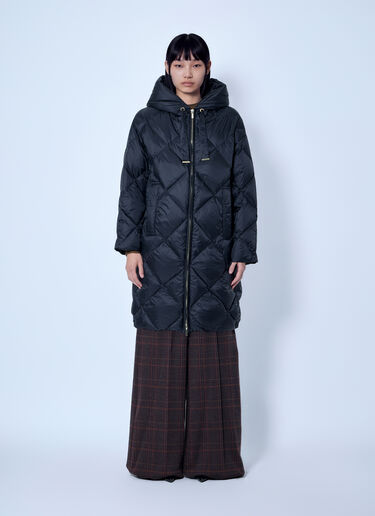 LN-CC® - Max Mara The Cube: Diamond-Quilted Coat - Navy Max Mara The Cube Diamond-Quilted Coat Navy max0266162