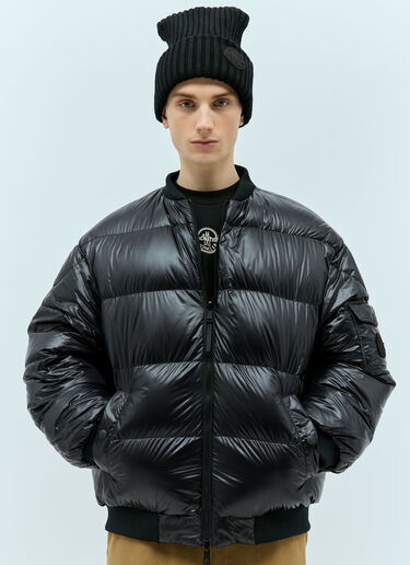 Moncler x Roc Nation designed by Jay-Z ロゴパッチウール ビーニーハット ブラック mrn0156014