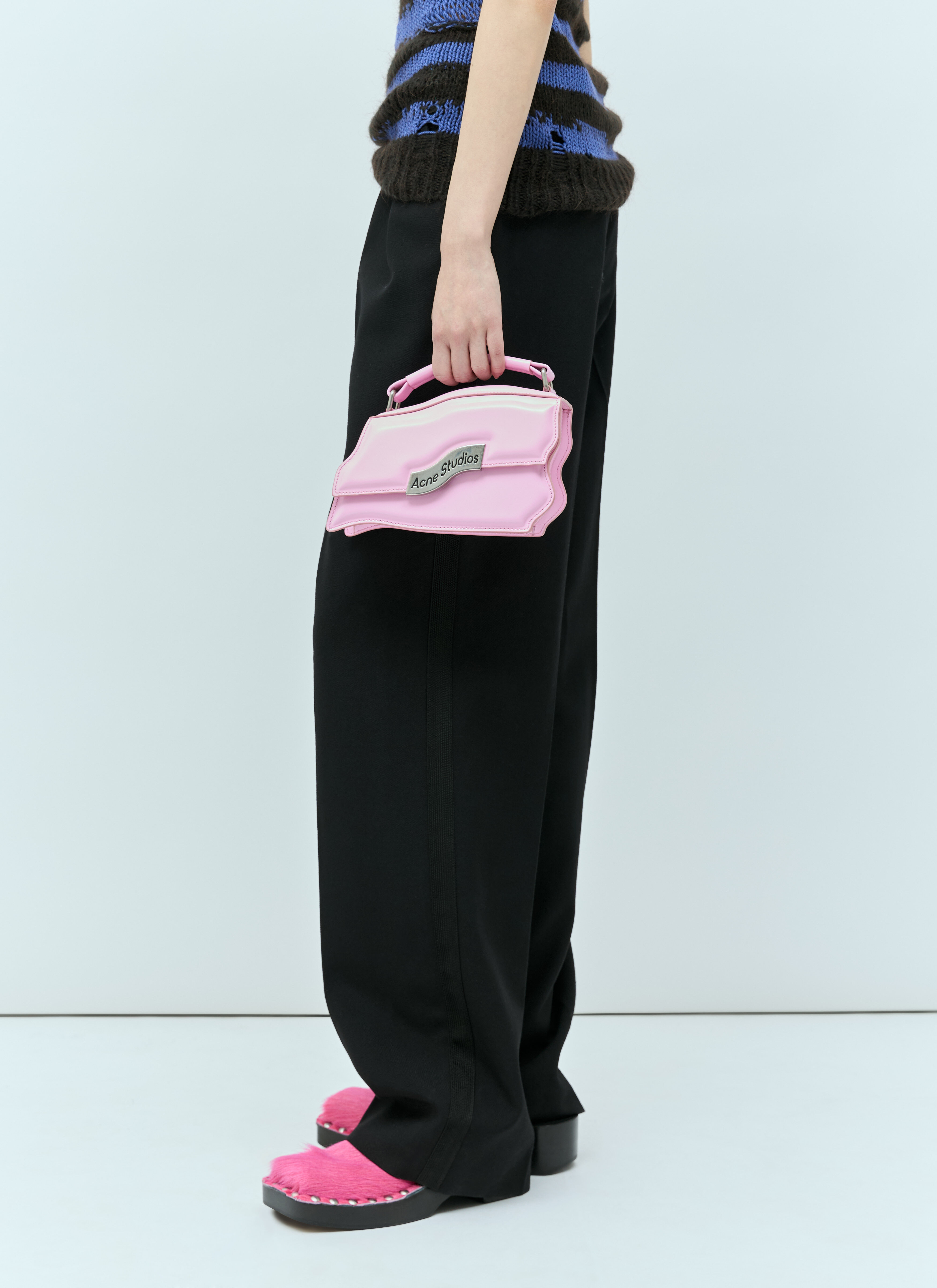 Balenciaga Distortion Wavy Mini Handbag Black bal0253036