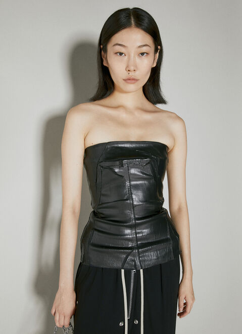 Rick Owens Distressed Bustier Top Green ric0253020