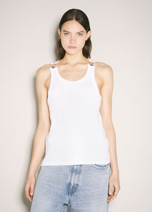 Jean Paul Gaultier Overall Buckles Tank Top Ecru jpg0260002