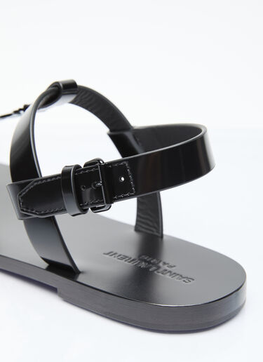 Saint Laurent Cassandre Sandals Black sla0156022
