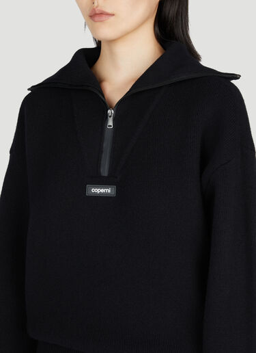 Coperni Half-Zip Boxy Sweater Black cpn0253010