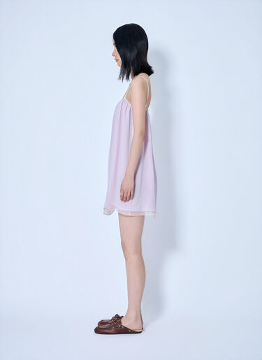 Miu Miu Wisteria Chiffon Dress Lilac miu0265002