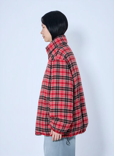 Miu Miu Padded Jacket with High Collar Brown miu0264223