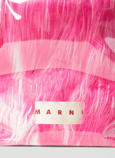 Marni Contained Faux Fur Tote Bag Pink mni0153031