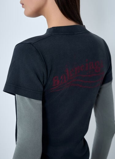 Double-Sleeve T-Shirt Balenciaga Double-Sleeve T-Shirt Black bal0262008
