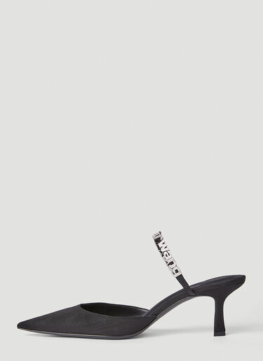 Alexander Wang Delphine Logo Strap Mules Black awg0251052