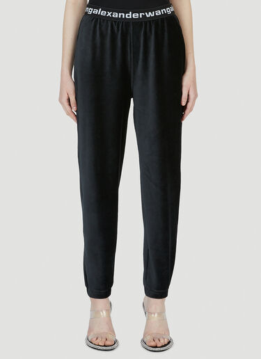 Alexander Wang Velvet Track Pants Black awg0245009