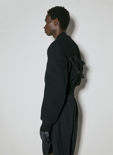 Structured Wool Bomber Jacket Rick Owens Structured Wool Bomber Jacket Black ric0154005