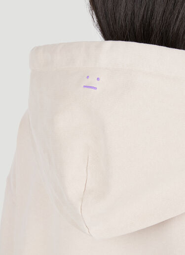 Acne Studios Zip Up Hooded Sweatshirt Beige acn0353017