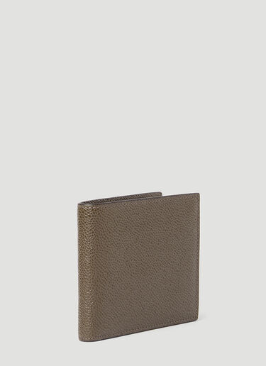 Thom Browne 双折荔枝纹皮革钱包 棕色 thb0153013
