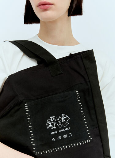 Space Available Patch Pocket Tote Bag Black spa0356020