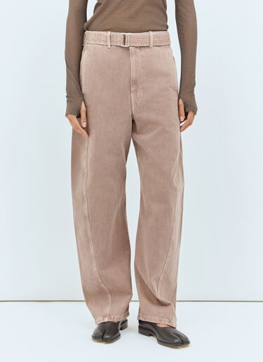 Lemaire Twisted Belted Jeans Pink lem0258012